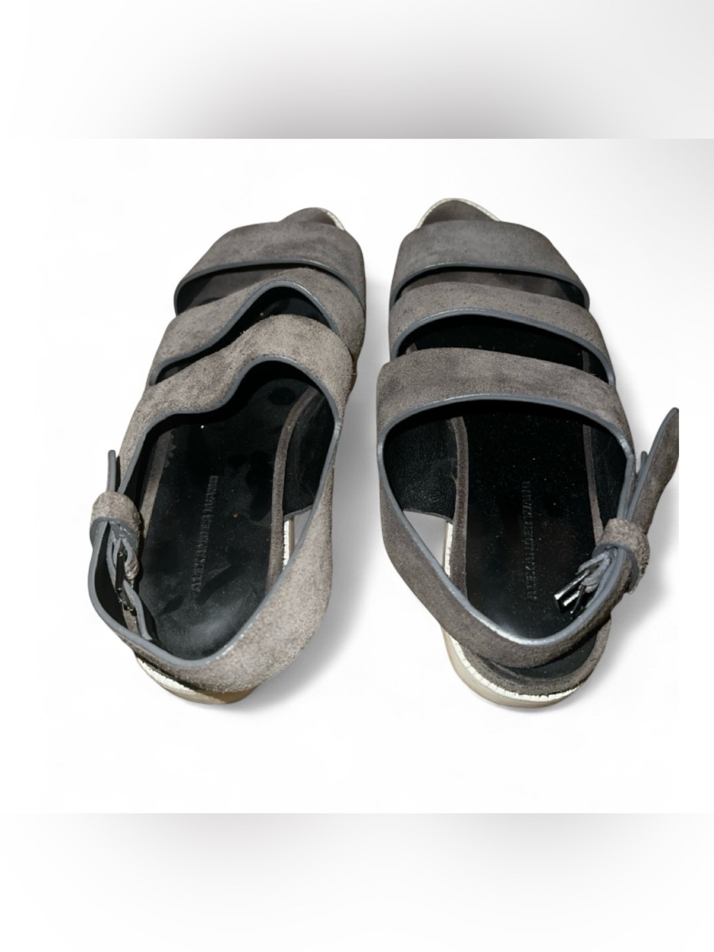 Alexander Wang Gray Suede Alisha Sandals